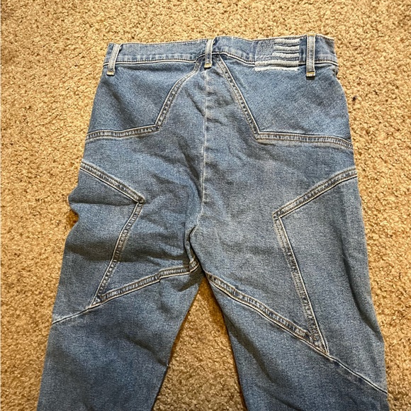 Revice Venus Skinny Jeans Crop High Rise Star Butt Back Blue Denim Stretch 30 - Picture 4 of 10